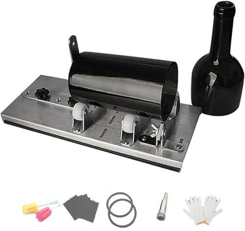 TLYA Cortador De Botellas De Vidrio, para Botellas De Vino con Un Rango De Diámetro Inferior A 180 Mm, Vino Cortado, Cerveza, Biberones Redondos Y Ovales