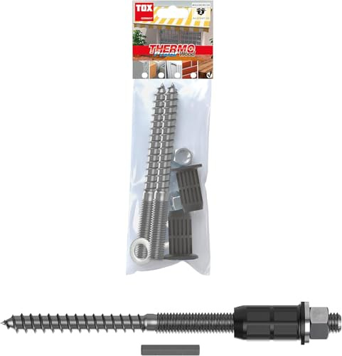 TOX 073671121 Thermo Proof Wood Schwerlast-Abstandsmontagesystem, Silber M, M12 x 230 mm