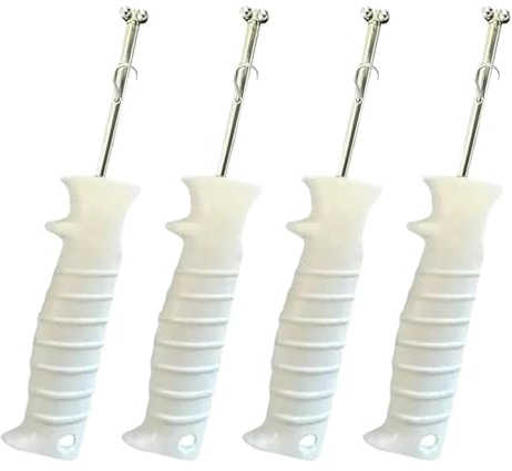 Fahoujs 4-teiliges kompaktes Haken Ausziehwerkzeug, schnelles und sicheres Entfernungsgerät mit ergonomischem für Angelausrüstung, Werkzeug zum Entfernen von Angelhaken