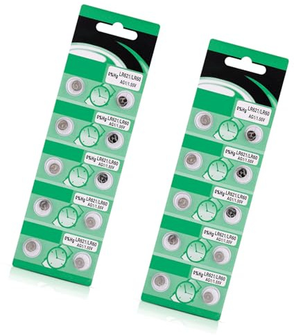 Paquet De 10/20 Piles Bouton Alcalines LR621 AG1 Durabilité Construction Métallique Batterie AG1 pour Une Alimentation Constante Pile Bouton Haute Capacité