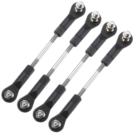 sourcing map 4Pc Adjustable Turnbuckles Camber Link 59-69mm Turnbuckle Rod | Steering Servo Linkage with M3 Ball Head Rod Ends for RC Car Replace Parts