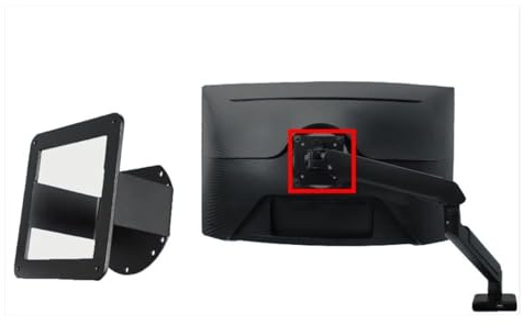 Wandmontierte Adapterhalterung, kompatibel mit Samsung Odyssey G6 G65B G7 NEO G7 G75 G70A 27 Zoll 28 Zoll 32 Zoll VESA-Monitoradapter