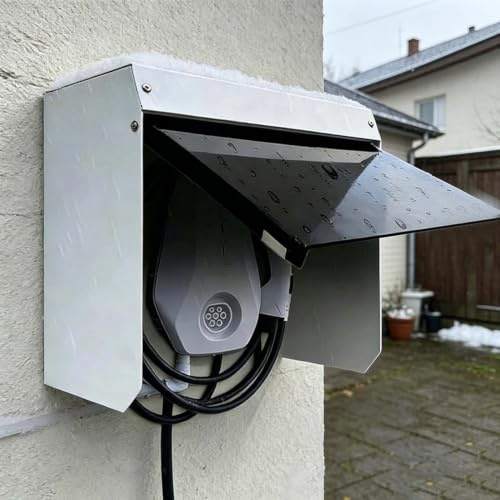 Utomhus väggmonterad EV laddare skyddskåpa ，Laddningsstation För Elfordon Skyddande Tak Regnskydd ， Laddstolpe Tak Väderbeständig Sköld，Skyddskåpa för Åtkomstkontroll