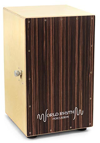 TIGER schwarz Sandelholz Cajon-Trommel | Boxtrommel in voller Größe mit verstellbarem Snare