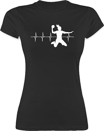 Shirt Damen - Fußball EM WM - Brasilien Vintage - M - Schwarz - Brazilian t-Shirt Frauen fußballtrikot länder Brazil Tshirt brasilien+t-Shirt+Damen wm-Shirts Country Brasil Funshirt