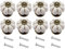 Clarmonde Lot de 8 boutons en céramique en forme de citrouille pour meubles, armoires, tiroirs (blanc)