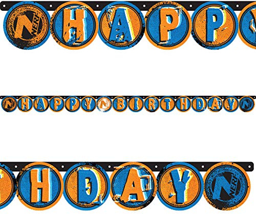 (PKT) Child Nerf Blast Happy Birthday Letter Banner