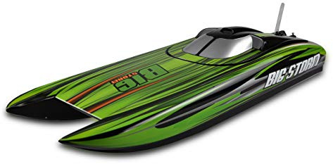 Amewi Big Storm Catamarano da corsa brushless ARTR, 740mm, telecomandato, 65 km/h, verde/nero RC telecomandato