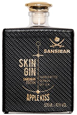 Skin Gin | Handcrafted German Gin | Sansibar Apple Kiss | Manufaktur Gin aus dem Alten Land | Apfel, marokkanische Minze, Zitrusfrüchte | 42% | 500ML