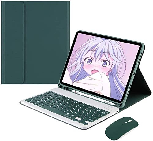 PboyiqiS iPad Keyboard Case with Mouse for 9.7 iPad 2018/2017 (6th/5th Generation)/Pro 9.7/iPad Air 2&1- Detachable Wireless Bluetooth Keyboard Pencil Holder Slim Leather Cover (iPad 9.7inch, Teal)