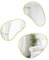 Umbra Hubba Pebble Juego de 3 espejos decorativos, Dorado