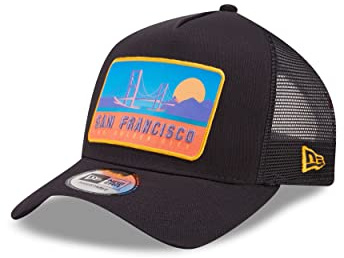 New Era San Francisco Location Patch Navy A-Frame Adjustable Trucker Cap