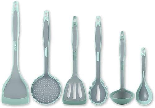 Set Utensilios de Cocina Antiadherente Espátula de Silicona for sartén, Pala, Cuchara for Sopa, Fideos, Utensilios de Cocina, Accesorios de Cocina, Herramienta, Utensilios de Cocina antiadherentes