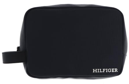Tommy Hilfiger Herren TH Pique WASHBAG AM0AM11839 Andere SLG (kleine Lederwaren), Blau (Space Blue)