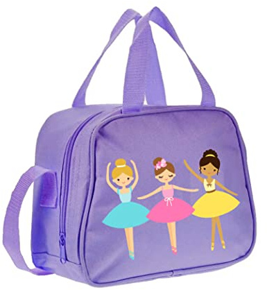 3 Ballerina Purple Childrens Kids Ballet Tap Dance Bag (PAR1)