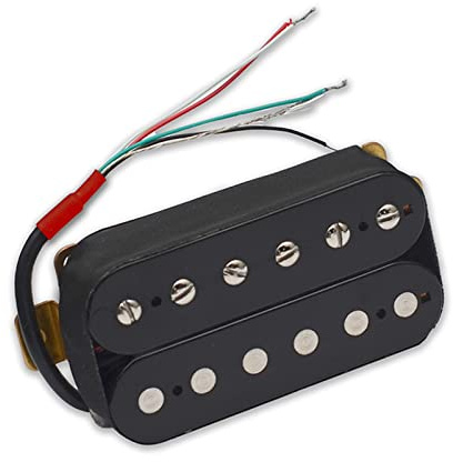 Humbucker-Tonabnehmer Für E-Gitarre, Coil-Split-Humbucker-Dual-Coill-Tonabnehmer Mit 4-Leiter-Kabel Gitarren-Tonabnehmer-Set (Color : Neck)