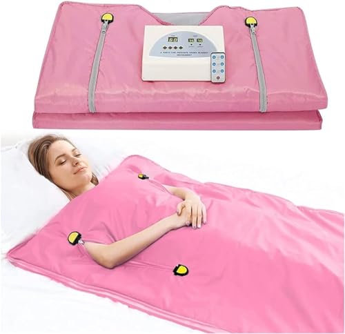 Sauna De Vapor Portátil Spa Carpa Plegable Manta De Sauna De Infrarrojo Lejano Sudoración Pérdida De Peso Ponderada for La Forma Del Cuerpo Adelgazamiento Fitness 2 Zonas for Mujeres Calefacción De Sa