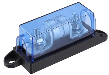 QUARKZMAN Säkringshållare Multi Block T-klass 250V 300A 1 st | Svart, blå, silverton, plast, metall, 12,6 x 4,4 x 3,8 cm, 250 V, 300A, för bil