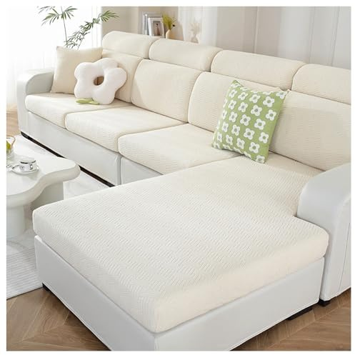 SPXMQSS Funda Sofa Chaise Long, Fundas Sofas, Funda para Sofá Elástica Resistente al Desgaste Fundas de Cojín de Sofá de Repuesto Tejido de Poliéster Jacquard