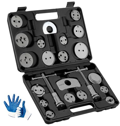 Punmew Brake Caliper Compression Tool 24-Piece Heavy Duty Disc Brake Piston Caliper Compressor Rewind Tool