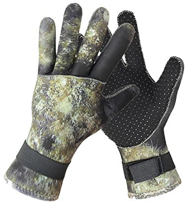 nmbhus 3MM Neopren-Tauchhandschuhe Spearfishing-Neopren-Handschuhe rutschfeste nasse Tauchhandschuhe Kajak-Handschuhe Anti-Cut (Color : Camo Green 2022-Pro, Size : XXL)