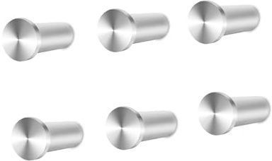 Vista Kleiderhaken SUS304 Edelstahl Wandhaken Silber | Handtuchhaken zum Aufhängen Heavy Duty für Wand, Schlafzimmer, Bad, Küche, 6 Packungen
