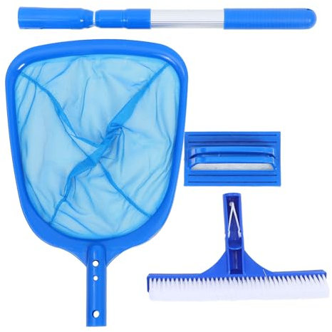Happyyami Poolreinigungsset Mit Teleskopstange Bürste Und Kescher Teiliges Zubehör Für Effektive Reinigung Von Schwimmbädern Und Spas Inklusive Und Schwammbürsten