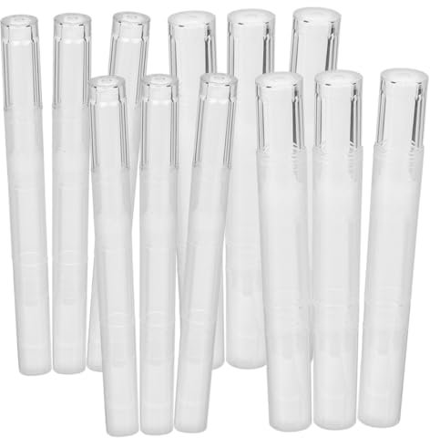 FRCOLOR 12pezzi Penne Per Per Cuticole Trasparenti Bottiglie Per Unghie e Ricaricabili Manicure e Cosmetici