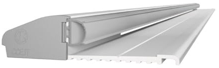 Soglia Antipioggia Drenante in Alluminio Pavimento per Porte e Infissi ULISSE Light - Colore Principale: Argento Dimensione Disponibile: Lunghezza 103cm