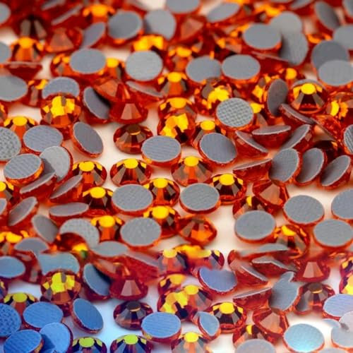 10.000 Stück Glaskristall-Hotfix-Strasssteine mit flacher Rückseite, Glitzer-Strasssteine für Kleidungsstoffe, DIY-Hyazinthe-SS12 – 10.000 (Stück)