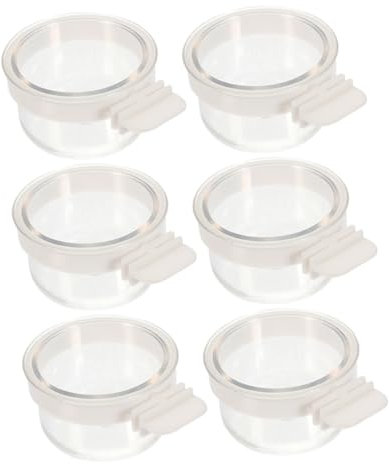 SUPVOX 6pcs Parakeet Feeder Box Bird Feeder Container Round Nested Food Containers for Parakeet Bowls