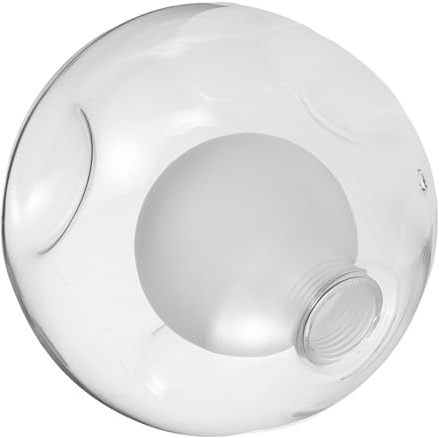 UTHCLO Glass Lampshade Round Glass Globe for Ceiling Fan Cover Socket for Living Pendant Lighting