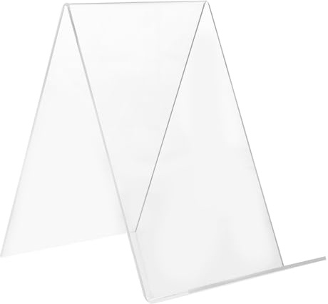 Hemobllo Présentoir Acrylique Transparent pour Support Solide et Simple Étagère de Bureau Incliné pour Affichage et Rangement Pratique