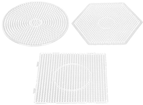 RiToEasysports Modèles D'artisanat pour Enfants, Ensemble de Planches de Perles en Plastique, Outils Durables Faits à la Main pour les Haricots Faits à la Main, 3 Pièces