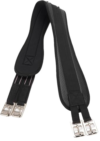 Jiawu Reitsport-Bauchgurt aus Leder Zum Reiten, Bequemer Sattelgurt für Gleichmäßige Druckverteilung, Geeignet für Pferde Jeder Größe, Edelstahlschnalle für Haltbarkeit und Leistung (125CM)