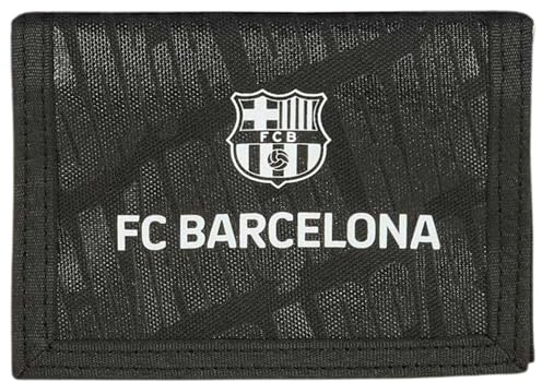 F. C. BARCELONA - Cartera Billetera con Cabecera, Cartera Billetera, Monedero, Cómoda y Versátil, Calidad y Resistencia, 12.5x9.5 cm