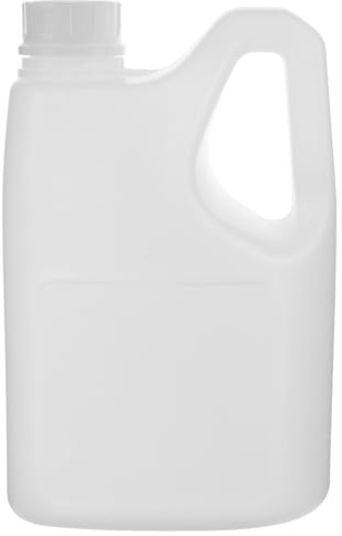 KOMBIUDA Bottiglie Plastica da 2l con Design Manico Leggero, Contenitore per Succo per Attività All'aperto e Viaggi, Resistente e Pratico in Plastico Bianco