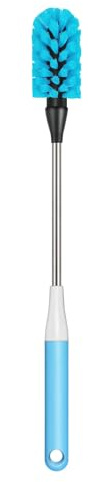 Cepillo para botellas Cepillo de limpieza, cepillo de limpieza de 15 pulgadas con mango largo, cepillo para tazas de cocina para limpiar tazas, copas de vino, tazas de café, vasos, decantadores de vin