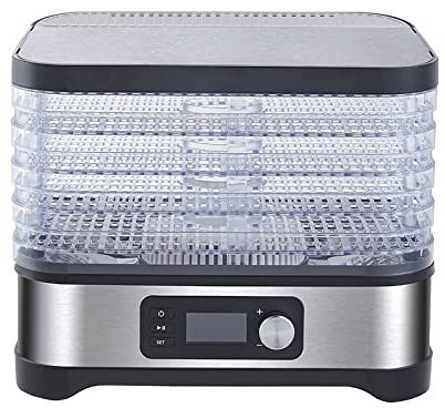 Mini deshidratador de alimentos con termostato ajustable, ideal para secar frutas, verduras, carne y golosinas para mascotas, rango de temperatura de 35 a 70 °C para aperitivos saludables