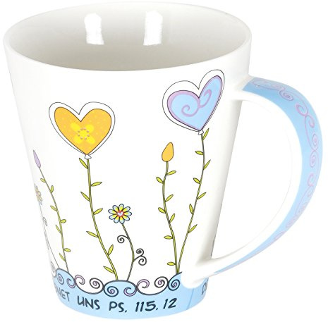 Praisent °*Jumbotasse - Lieblingstasse Herzblumen 0,4l (blau)