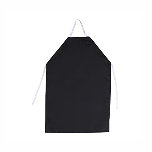 EISCO Rubber Vinyl Apron, Extra Small (15 W x 22 L) - Adjustable Bib Apron for Dishwashing, Butcher, Laboratory - Black