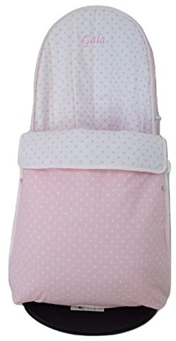 Bezug/Schutzhülle+Sack Für Babywippe/Hängematte MIT Name Bestickt kompatibel mit Babybjörn Balance und Soft- Ersetzt die Original Polster- Sterne- Rosa- Höhe des Deckels verstellbar- Nenel