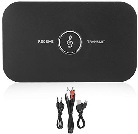 YOUTHINK Adaptateur Bluetooth, Récepteur Bluetooth émetteur 2 en 1 Adaptateur Audio sans Fil A2DP 3.5 Mm Assistant Convertisseur Double Sortie AUX pour Autoradio Home Stereo