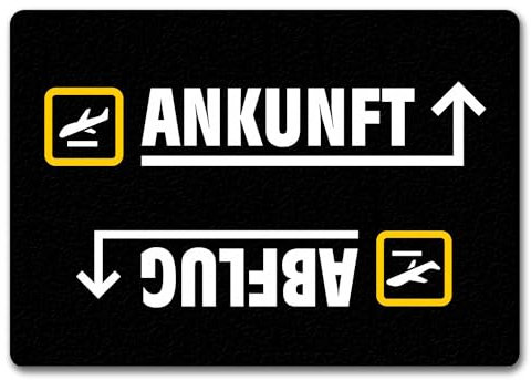 trendaffe Fußmatte randlos mit Flughafen Icons Motiv