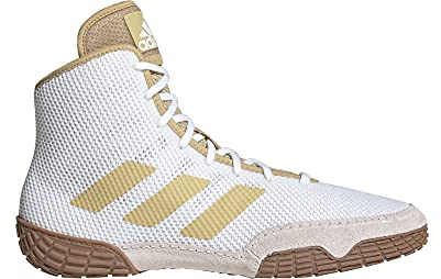 adidas Men's Tech Fall 2.0 Wrestling Shoe (White/Vegas Gold, 12.5)