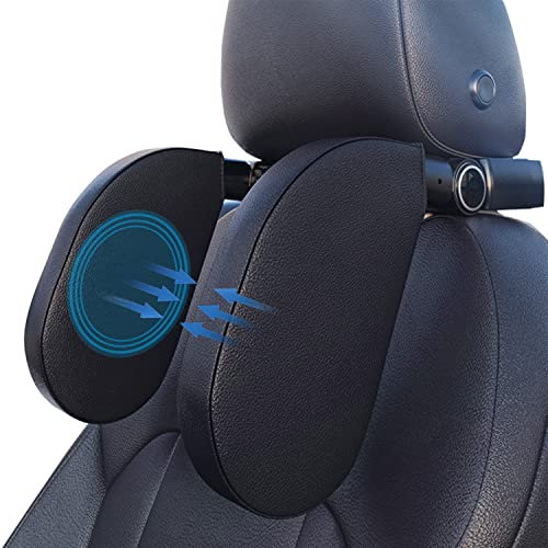 EPOCHHIKE Kopfstütze Auto Kinder, Bequemes Fahrt für Kinder und Erwachsene, mit Kissen und Haken, schnelle Installation, verstellbares Auto-Schlafkissen, Nackenstütze Nackenkissen (Schwarz)