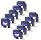 Labelwell 10x Kompatibel für Dynmo 91201 91221 S0721660 Schriftband Kompatibel für Dynmo XR 200B LT-100H LT-100T QX50 XM 80 Beschriftungsgerät, 12mm x 4m Schwarz auf Weiß Etikettenband