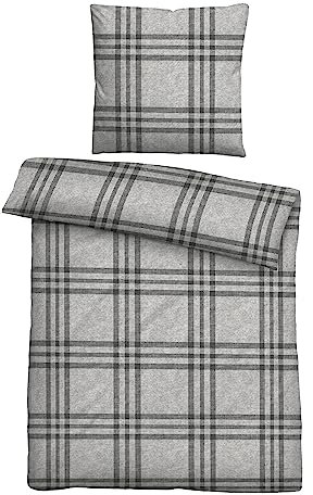 biberna 0840513 Melange-Flanell Bettwäsche