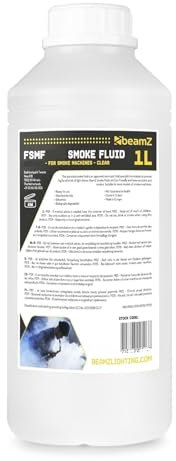 beamz FSMF1UHD Smoke Machine Fluid 1L - Ultra-High-Density Fog Liquid for Professional Club, Theatre & Show Use, Long-Lasting, No Odour, Residue-Free, Safe Fog Machine Fluid