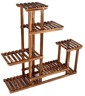 NOALED Mehrstufiger Blumen- und Pflanzenhalter, Ständer, Holzregale, Balkon-Blumenregal, Pflanzenständer, Garten-Bonsai-Ausstellungsregal